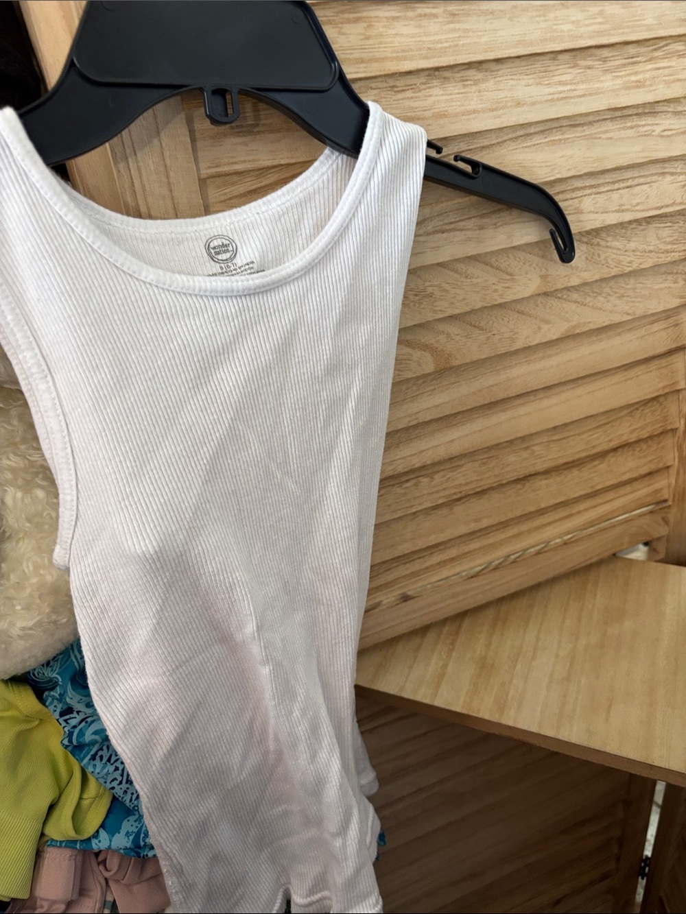 White Ribbed Tank Top - Classic Children’s Sleeveless Shirt Small